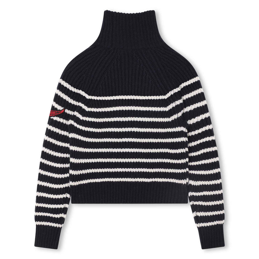 Zadig and Voltaire Navy High Neck Sweater