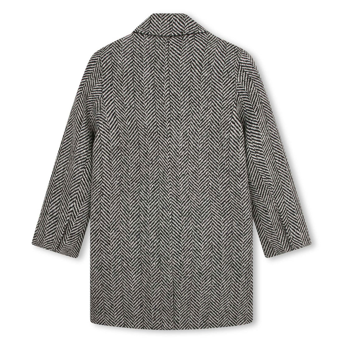 Zadig and Voltaire Black Herringbone Long Coat