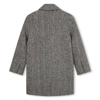 Zadig and Voltaire Black Herringbone Long Coat