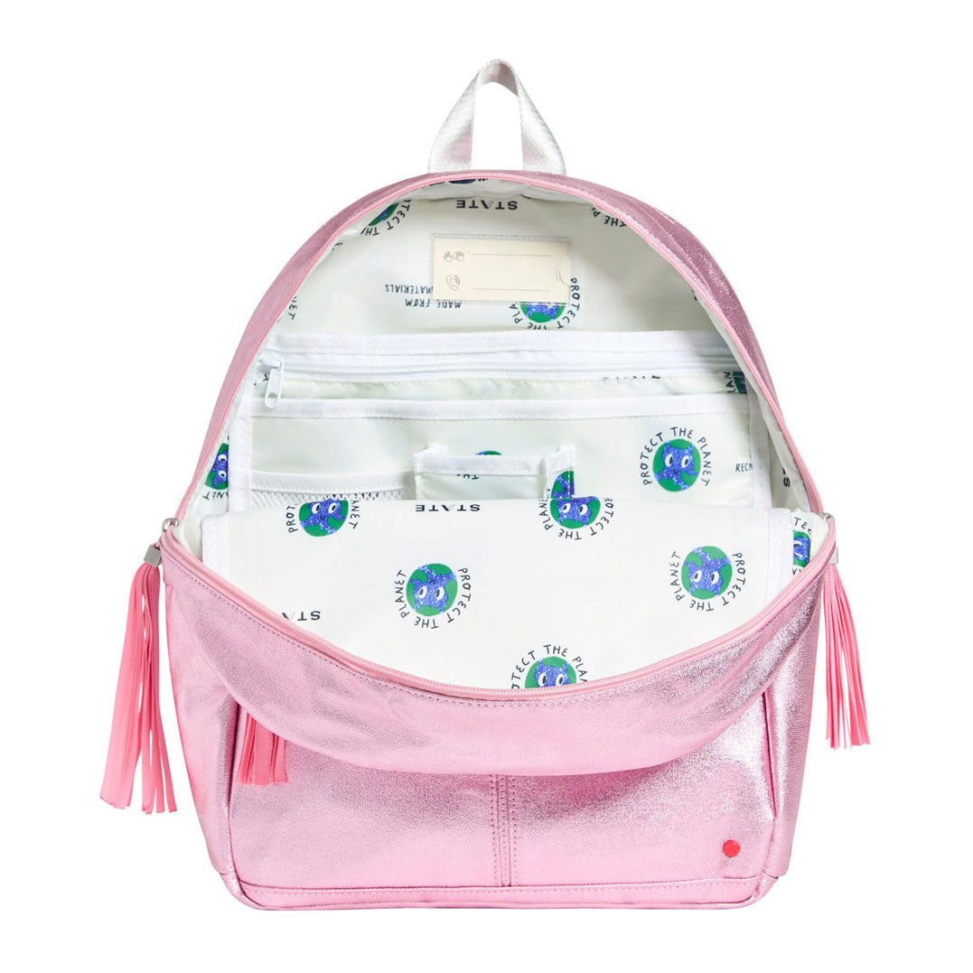 State Bags Pink/Silver Kane Mini Backpack