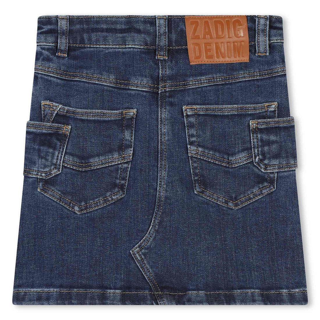 Zadig and Voltaire Double Stone Brush Denim Skirt