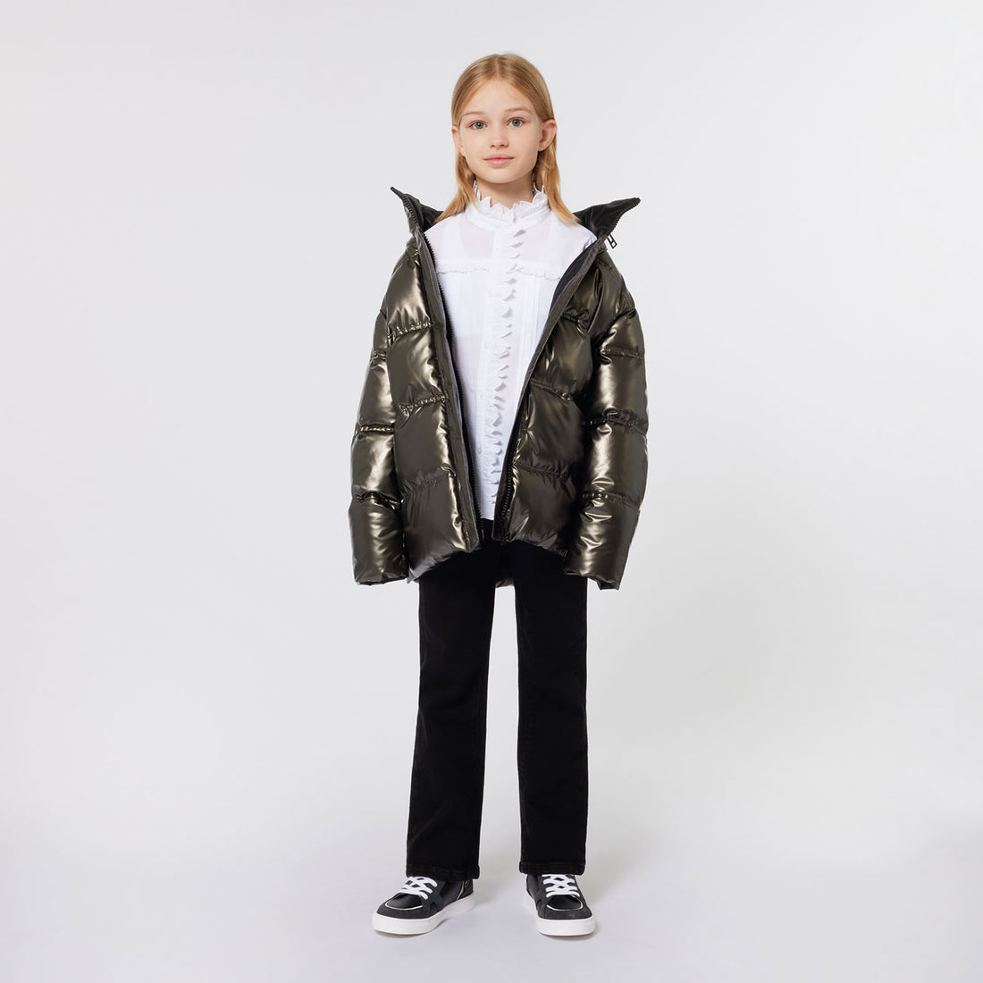 Zadig and Voltaire Metallic Taupe Puffer Jacket – Ladida