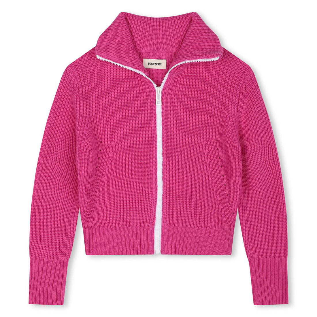 Zadig and Voltaire Fushia Knit Zip Up
