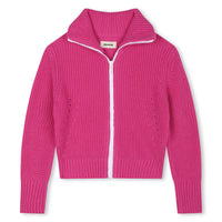 Zadig and Voltaire Fushia Knit Zip Up
