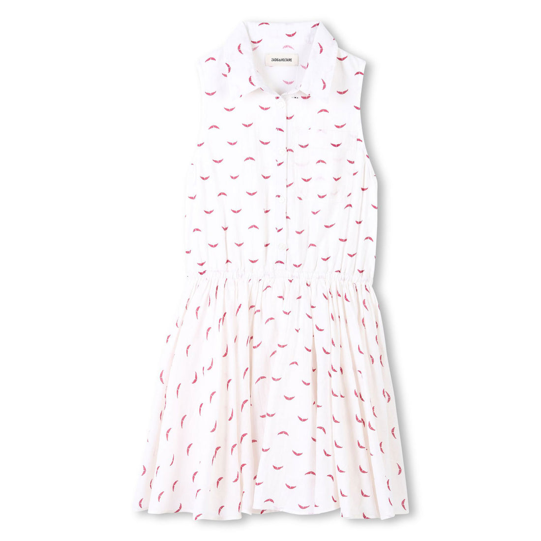Zadig and Voltaire Off White Printed Sleeveless Dress