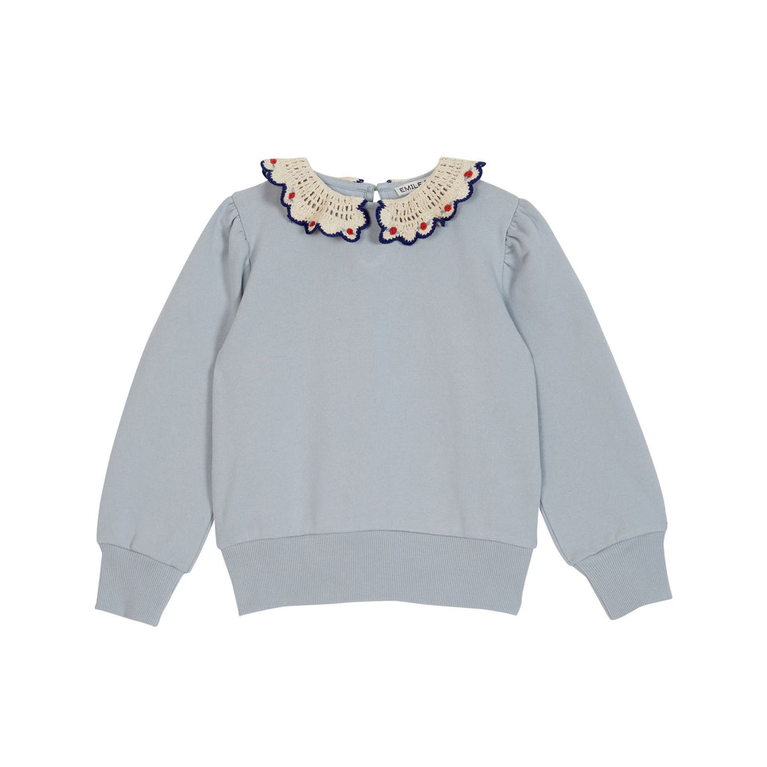 Emile et Ida Sky Embroidered Collar Sweatshirt