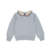 Emile et Ida Sky Embroidered Collar Sweatshirt
