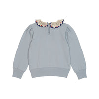 Emile et Ida Sky Embroidered Collar Sweatshirt