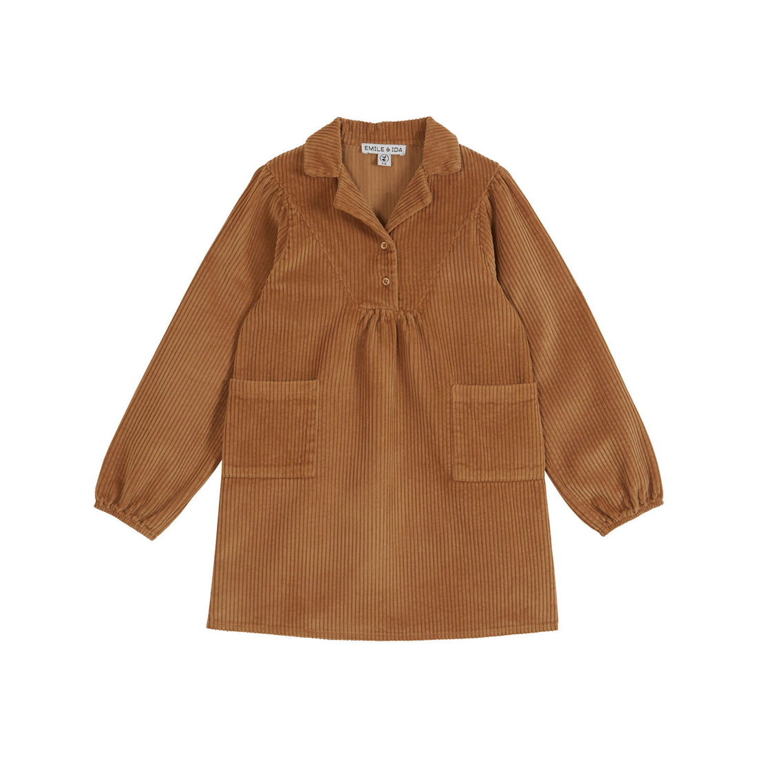 Emile et Ida Macadamia Velour Pocket  Dress