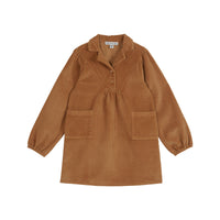 Emile et Ida Macadamia Velour Pocket  Dress