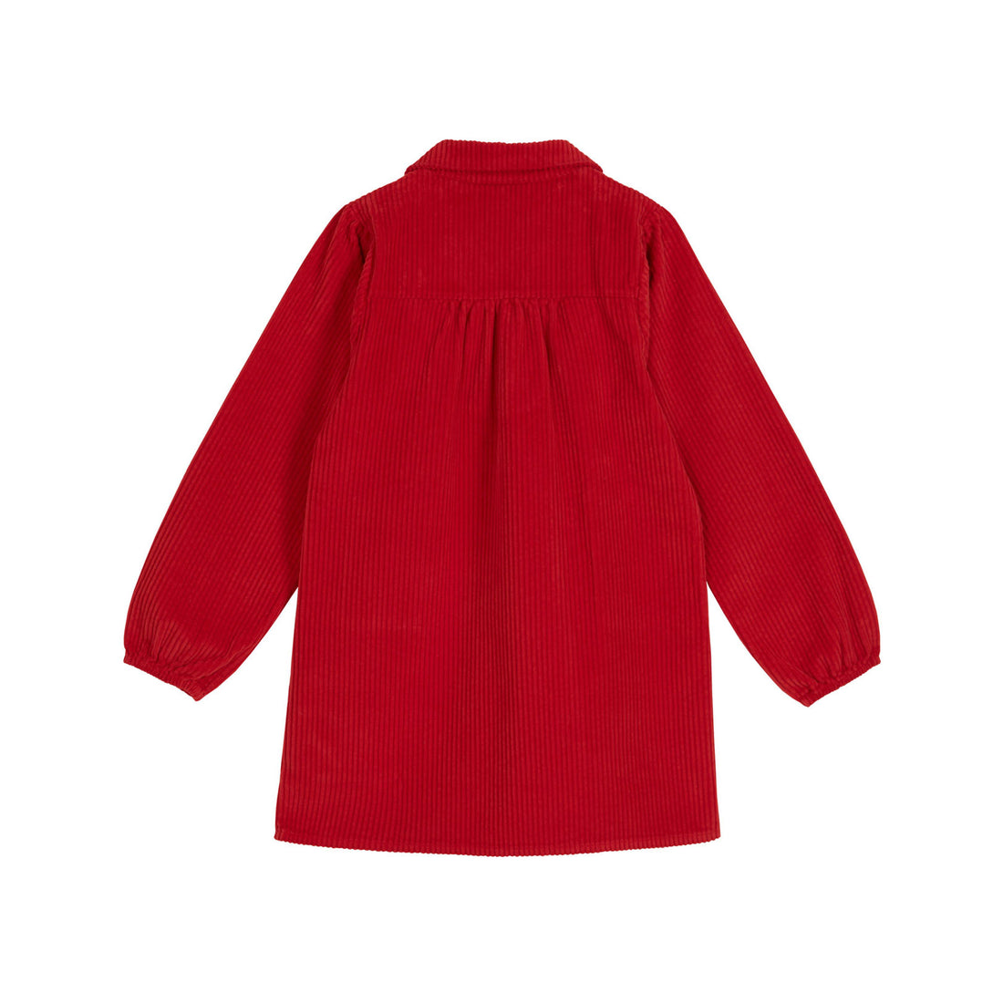 Emile et Ida Red Velour Pocket  Dress