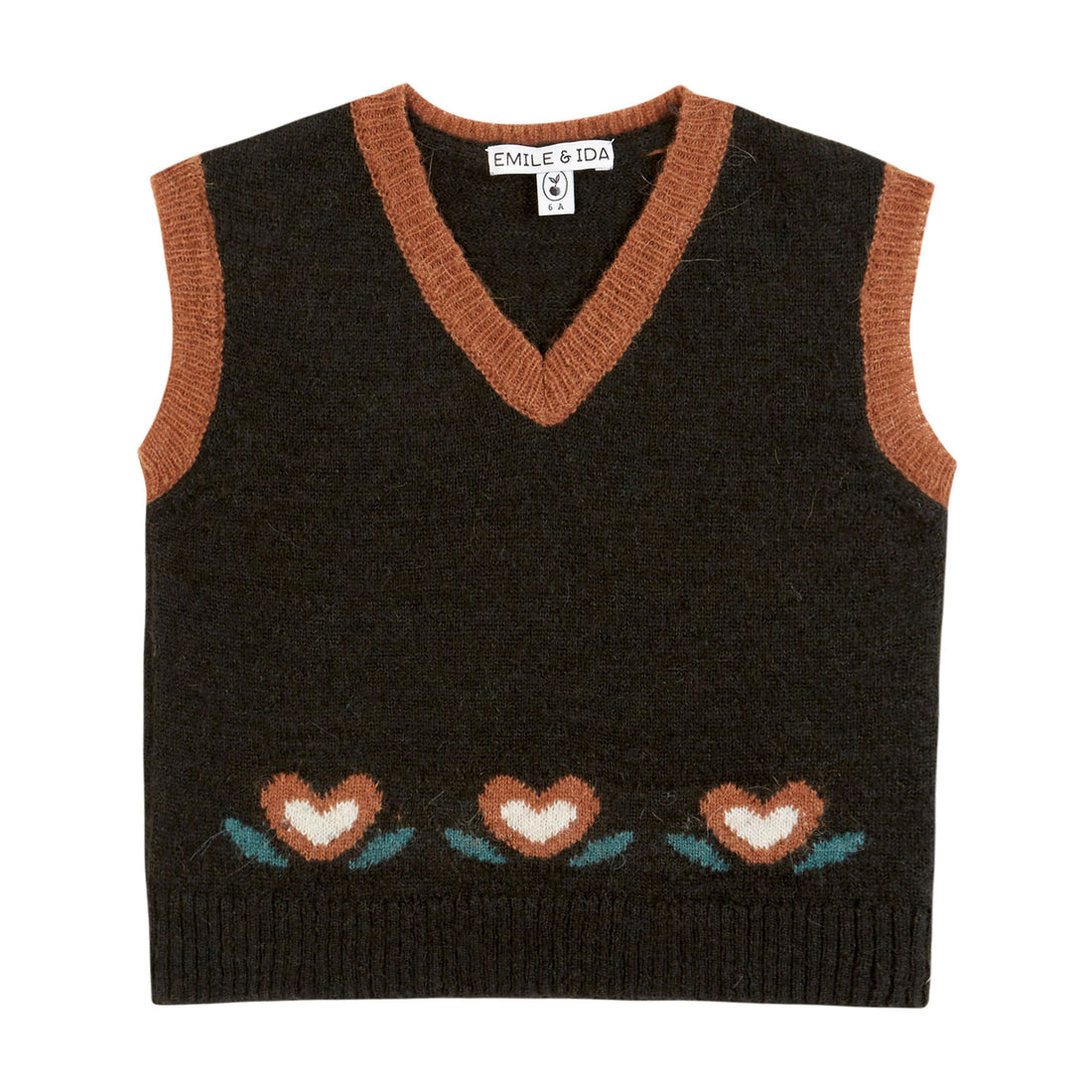 Emile et Ida Bitume Sleeveless Heart Vest