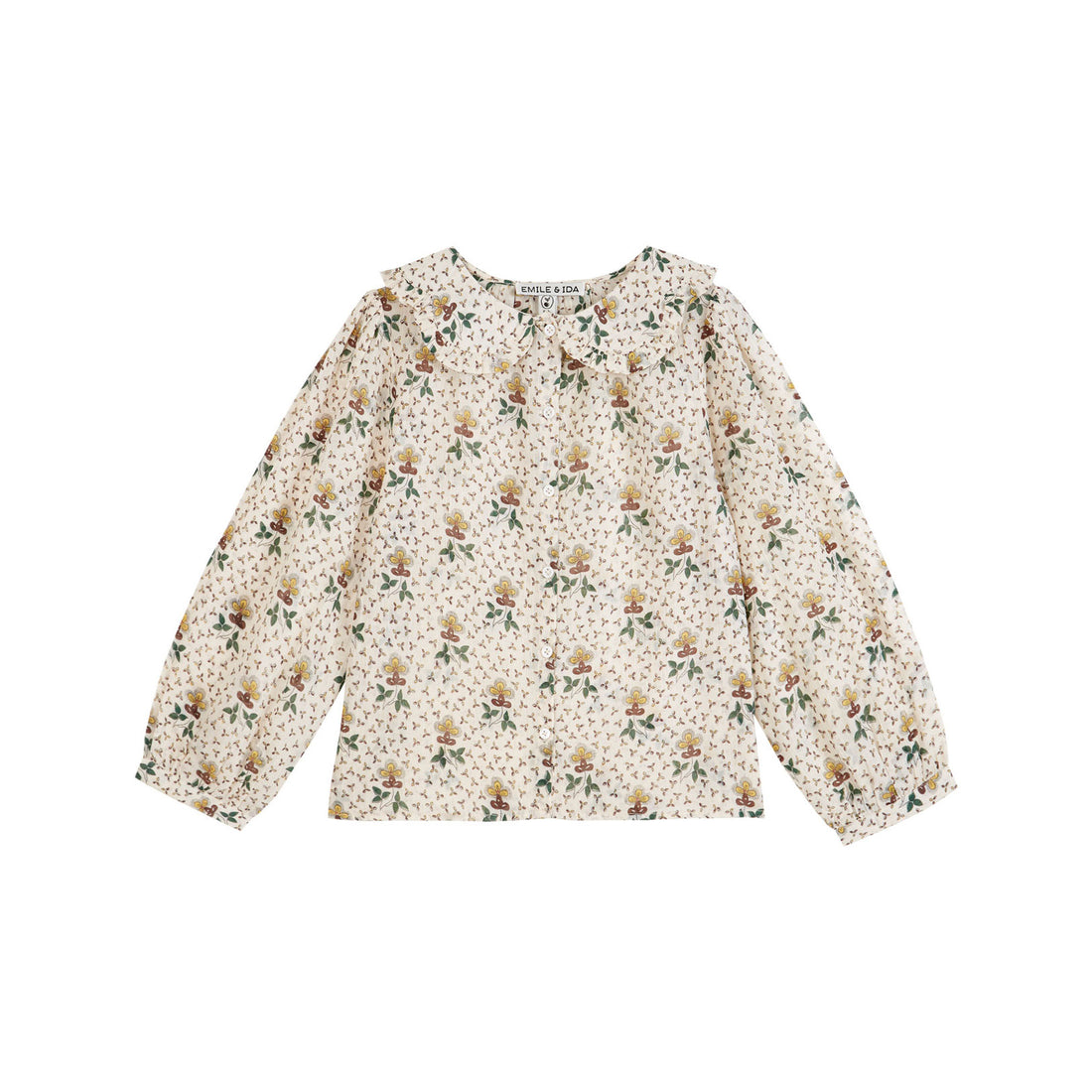Emile et Ida Agate Flower Collar Blouse