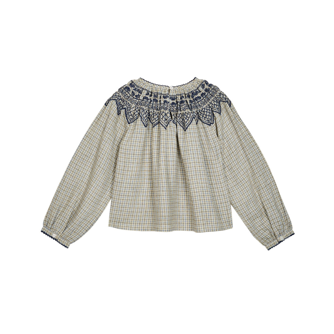 Emile et Ida Caroline Embroidered Neckline Blouse