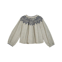 Emile et Ida Caroline Embroidered Neckline Blouse