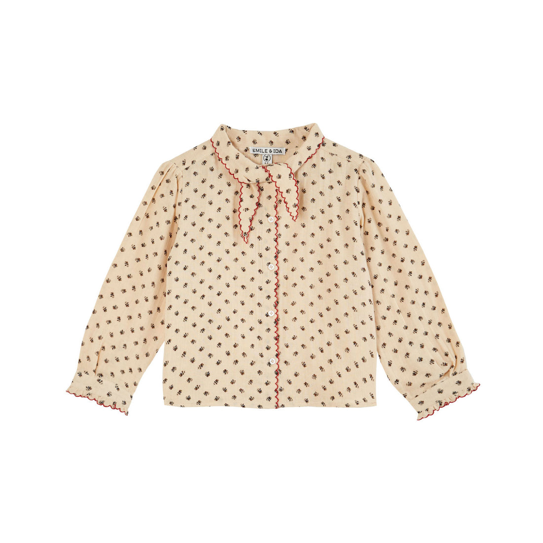 Emile et Ida Thistle Collar Tie Blouse