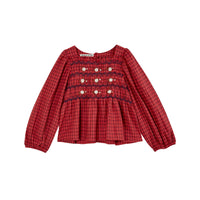 Emile et Ida Scottish Embroidered Smock Blouse