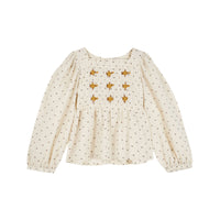 Emile et Ida Star Embroidered Smock Blouse