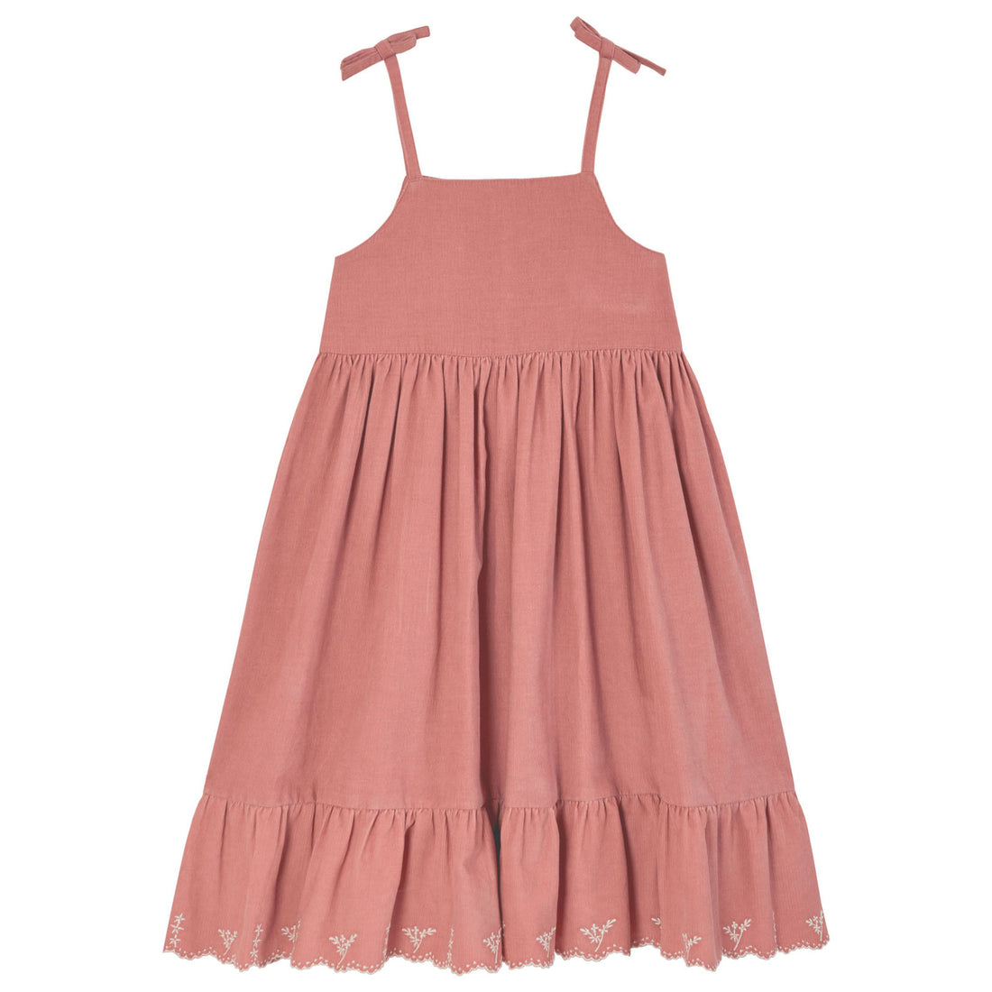 Emile et Ida Flamingo Velvet Strap Dress