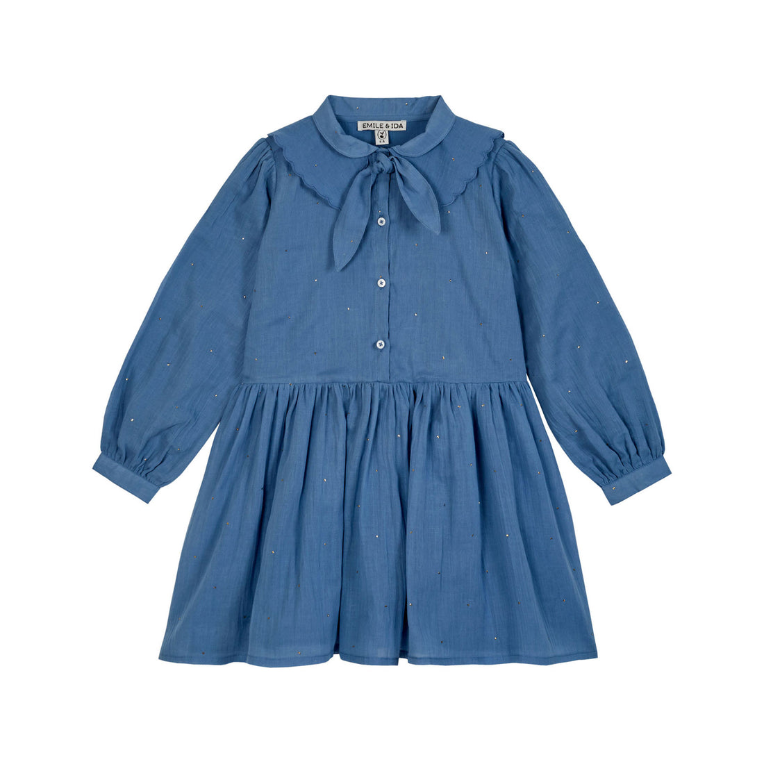 Emile et Ida Azure Mukesh Bow Tie Dress