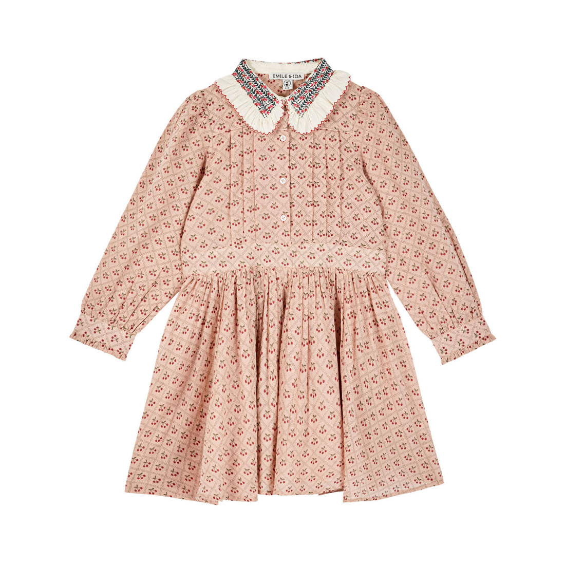 Emile et Ida Cherry Crochet Collar Dress – Ladida