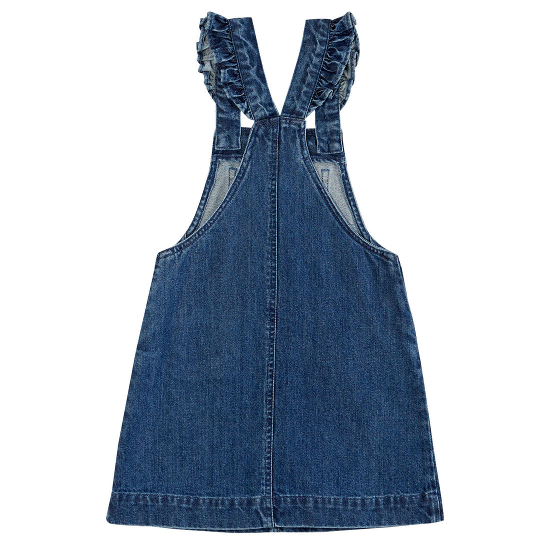 emile et ida denim dress EMILE ET IDA SS26 Chambray Smocked Embroidered Dress 12m / Chambray