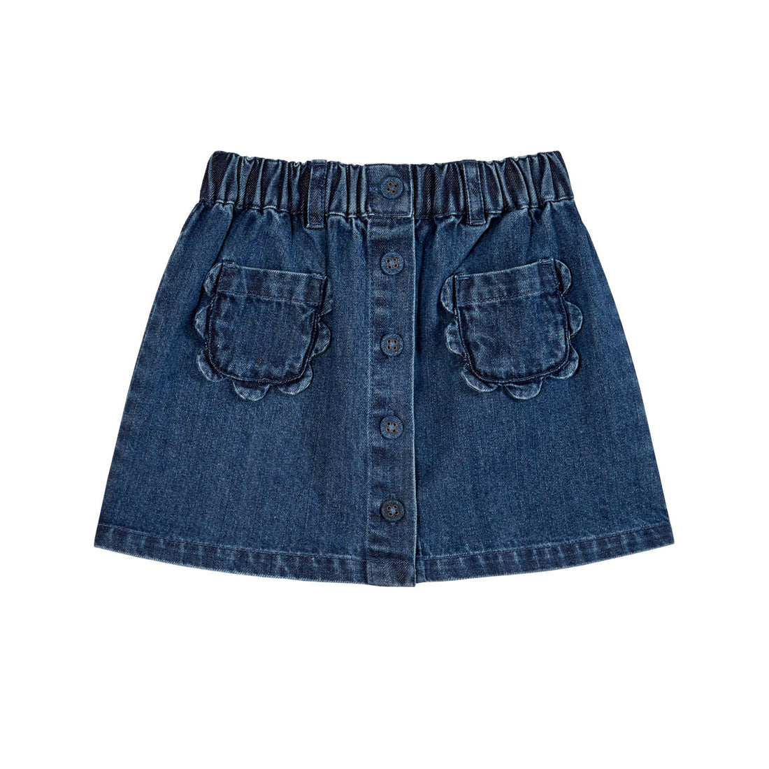 Emile et Ida Denim Flower Pocket Skirt