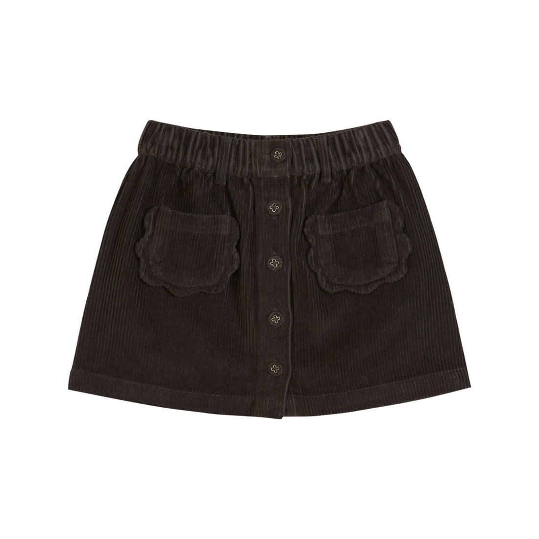 Emile et Ida Bitume Velvet Flower Pocket Skirt