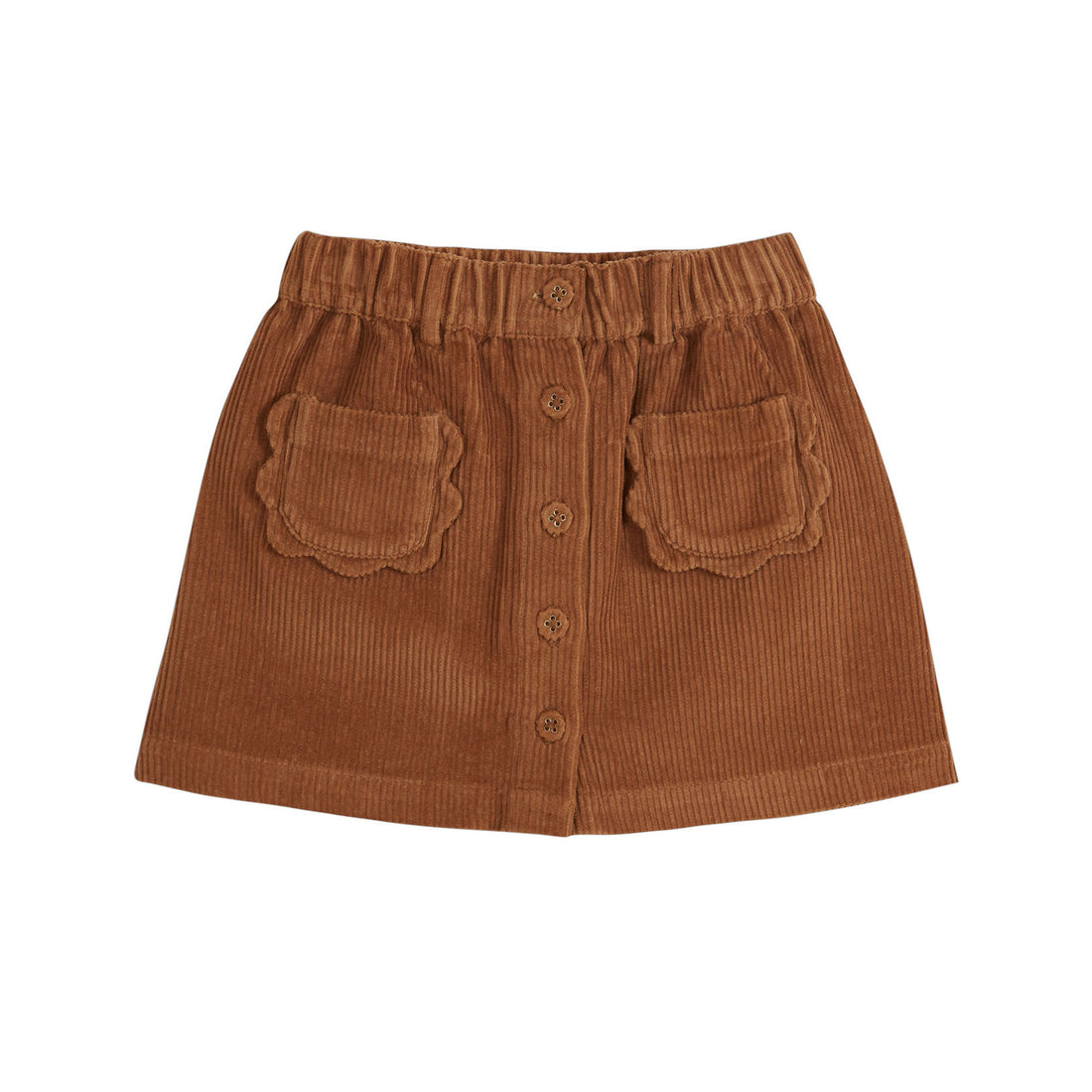Emile et Ida Macadamia Velvet Flower Pocket Skirt