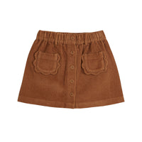 Emile et Ida Macadamia Velvet Flower Pocket Skirt