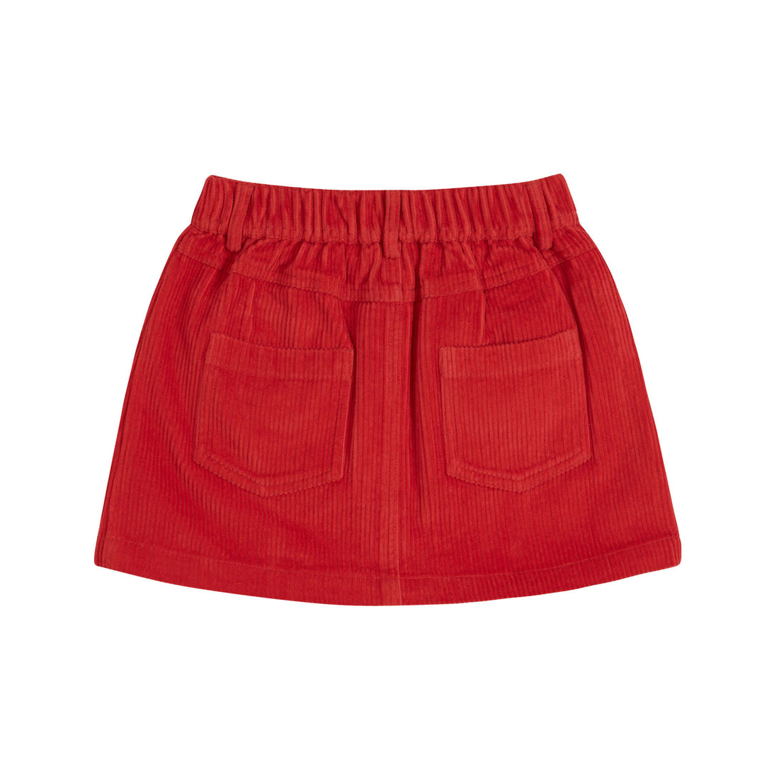 Emile et Ida Red Velvet Flower Pocket Skirt