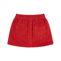 Emile et Ida Red Velvet Flower Pocket Skirt