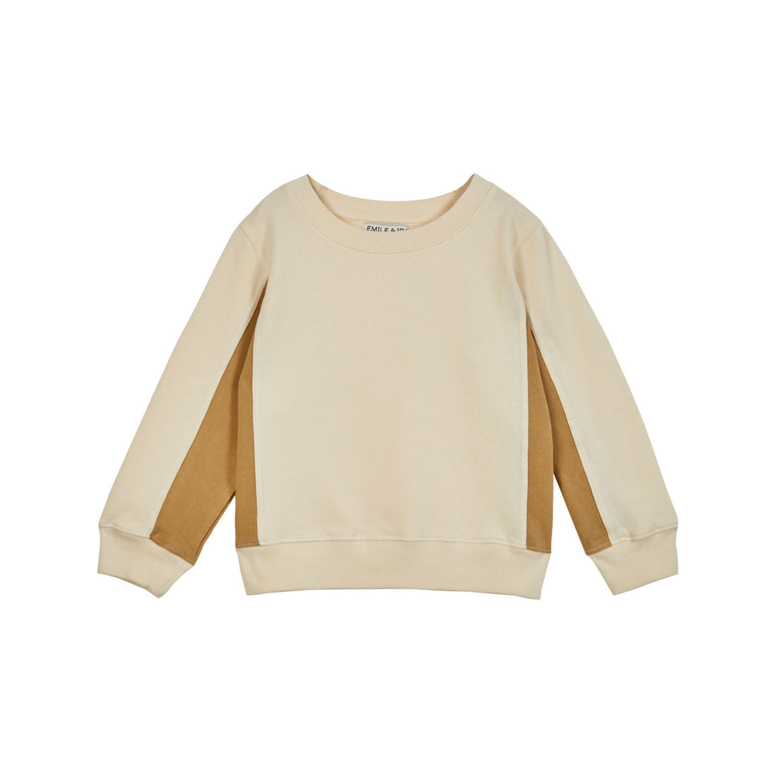 Emile et Ida Ecru Colorblock Sweatshirt