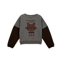 Emile et Ida Dark Heather Grey Colorblock Sweatshirt