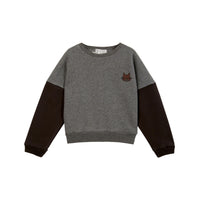 Emile et Ida Dark Heather Grey Colorblock Sweatshirt