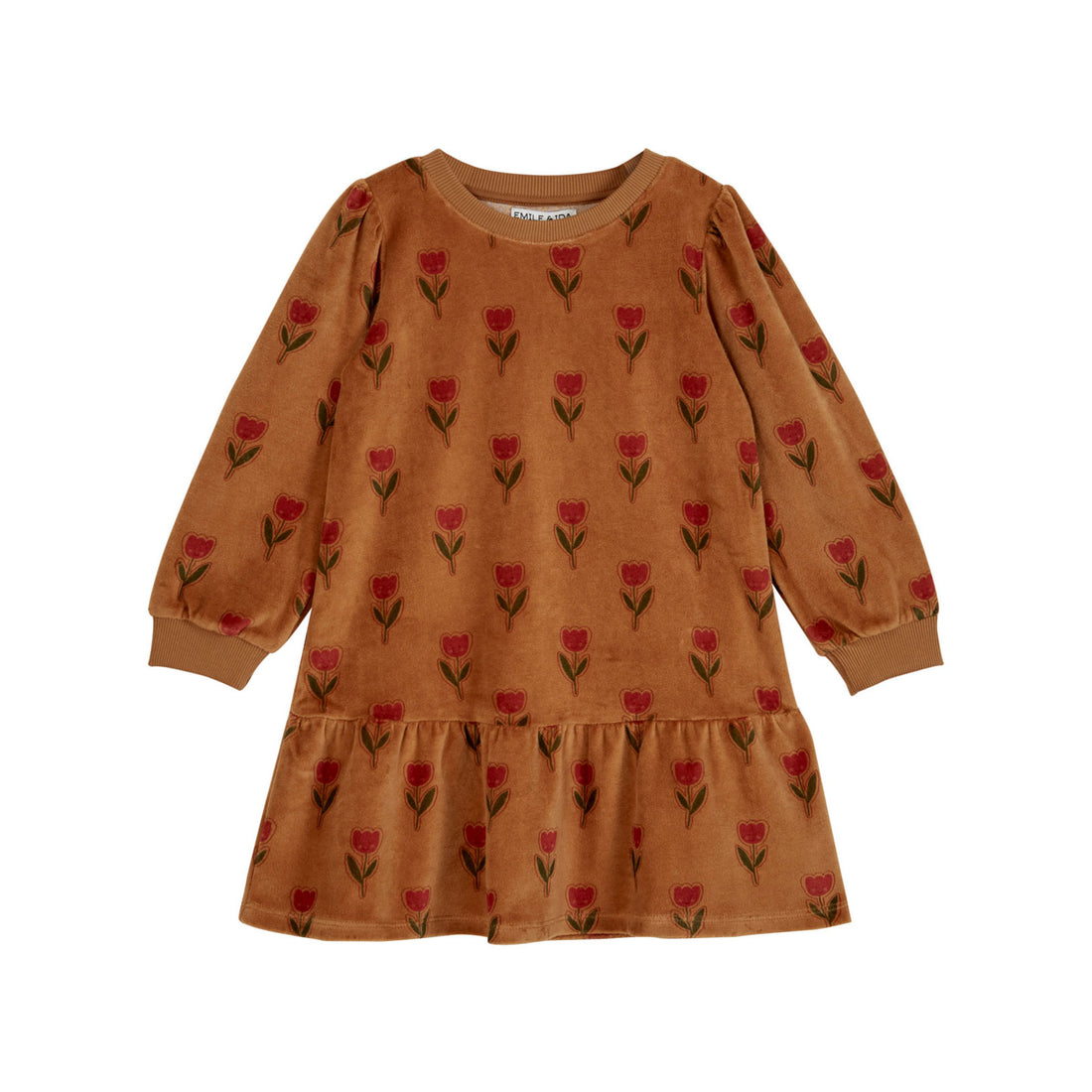 Emile et Ida Tulip Velour Printed Dress