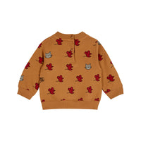 Emile et Ida Caramel Mouse Velour Sweatshirt