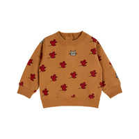 Emile et Ida Caramel Mouse Velour Sweatshirt