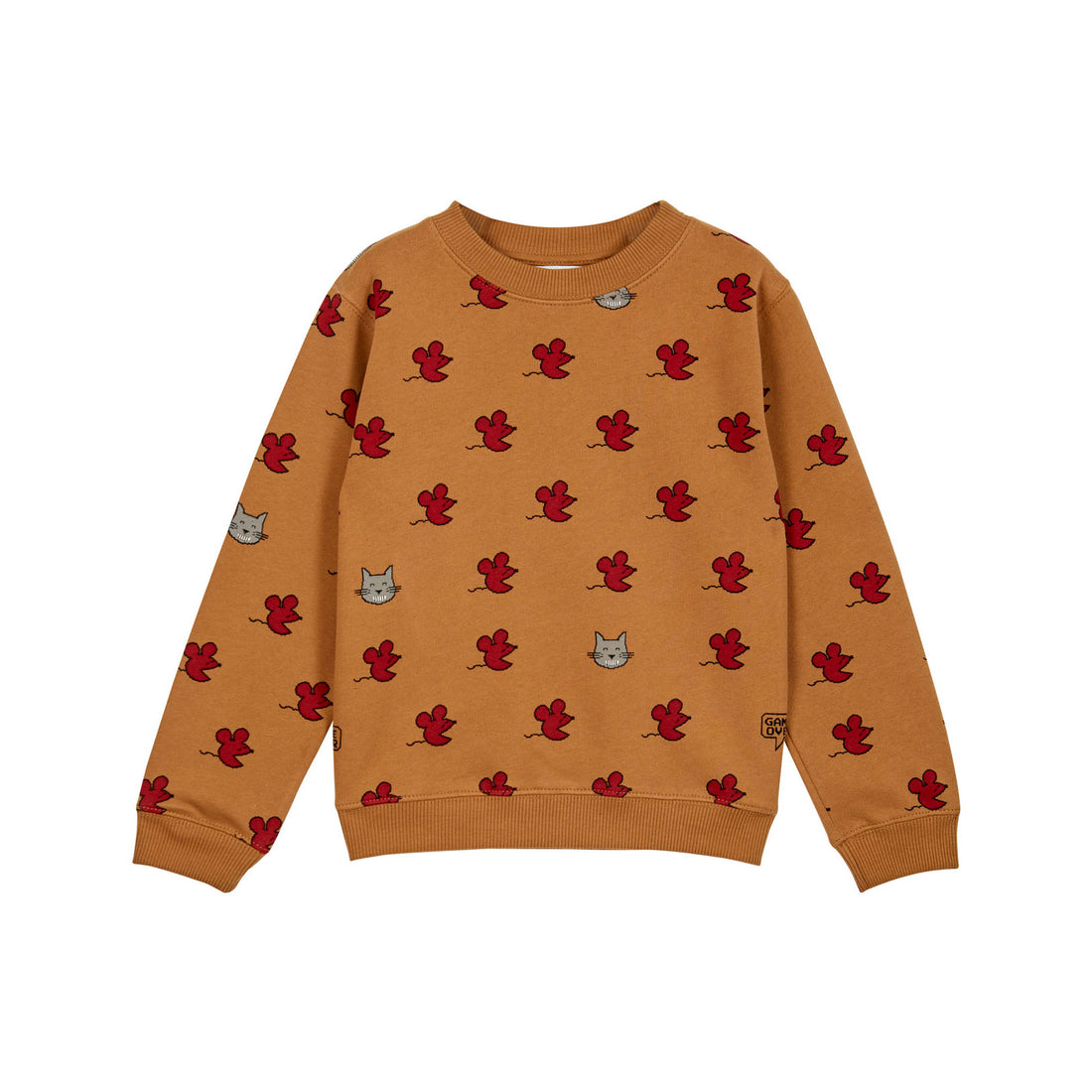 Emile et Ida Caramel Mouse Velour Sweatshirt