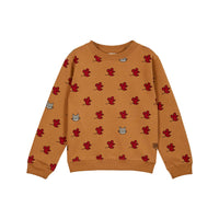 Emile et Ida Caramel Mouse Velour Sweatshirt