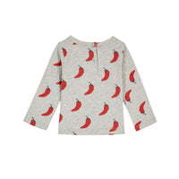 Emile et Ida Heather Grey Chili Print Tee