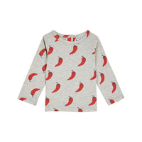 Emile et Ida Heather Grey Chili Print Tee