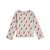 Emile et Ida Heather Grey Chili Print Tee