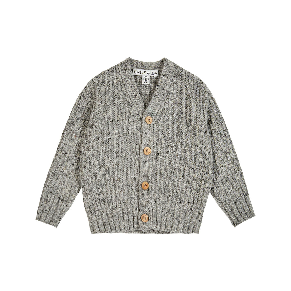 Emile et Ida Heather Grey Oversized Cardigan