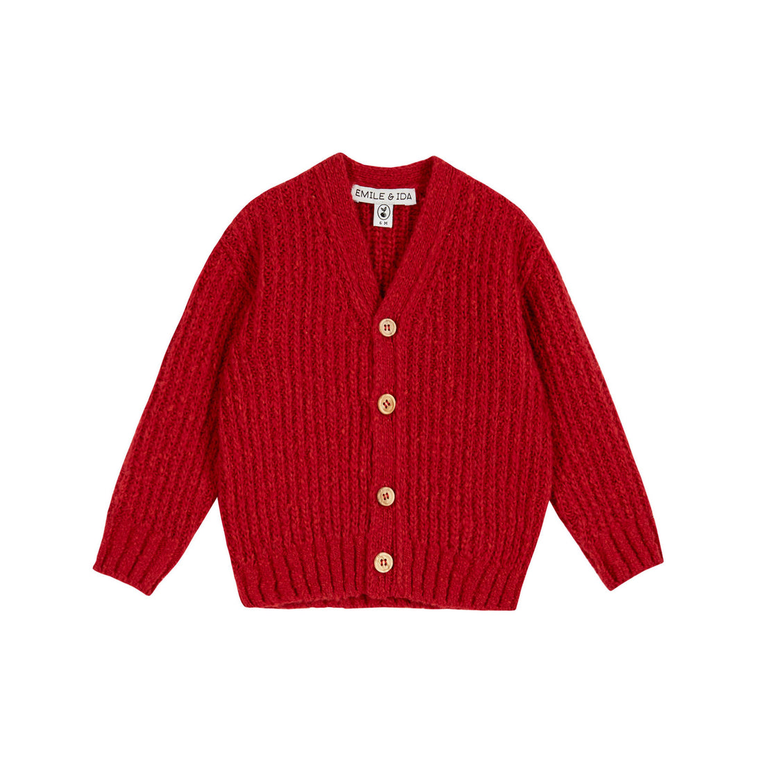 Emile et Ida Red Oversized Cardigan
