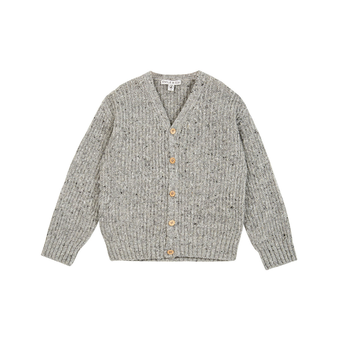 Emile et Ida Heather Grey Oversized Cardigan