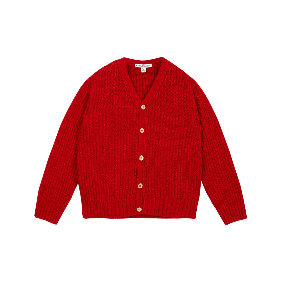 Emile et Ida Red Oversized Cardigan
