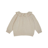 Emile et Ida Ecru  Crochet Collar Cardigan