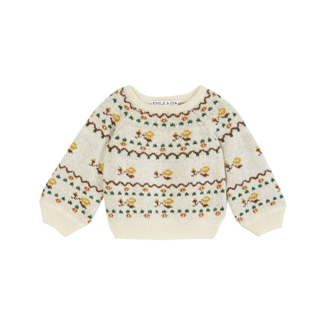 Emile et Ida Ecru Jacquard Pullover