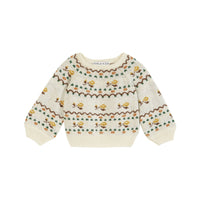 Emile et Ida Ecru Jacquard Pullover